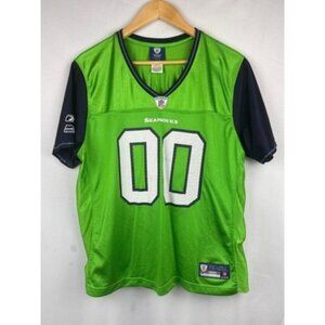 Reebok Womens Onfield Seahawks Football Jersey XL Nylon Green & Navy